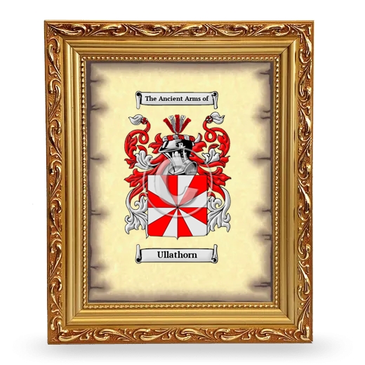 Ullathorn Coat of Arms Framed - Gold