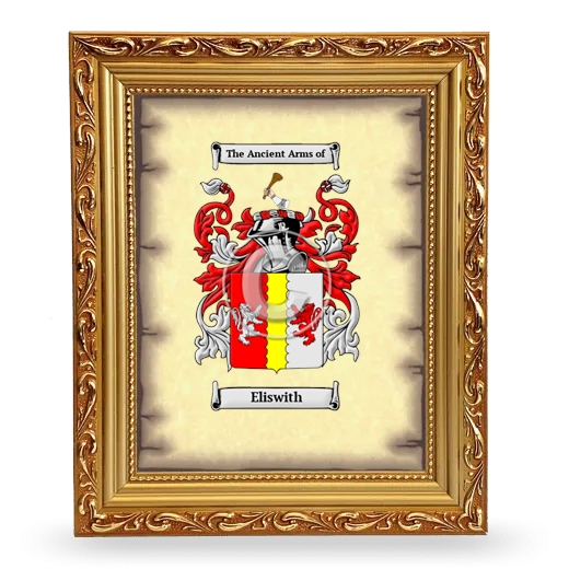 Eliswith Coat of Arms Framed - Gold