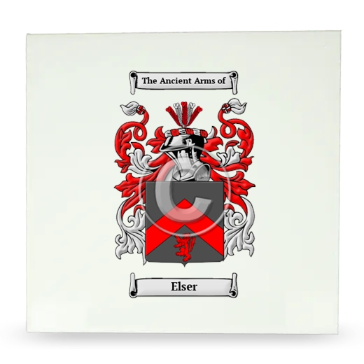 Elser Large Ceramic Tile with Coat of Arms