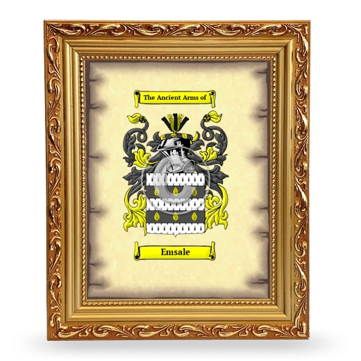 Emsale Coat of Arms Framed - Gold