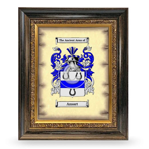 Ansart Coat of Arms Framed - Heirloom