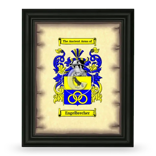 Engelbrecher Coat of Arms Framed - Black