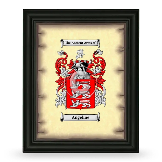 Angeline Coat of Arms Framed - Black