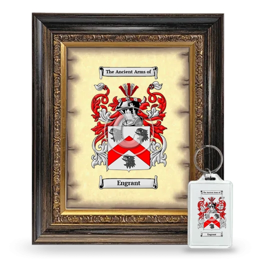 Engrant Framed Coat of Arms and Keychain - Heirloom