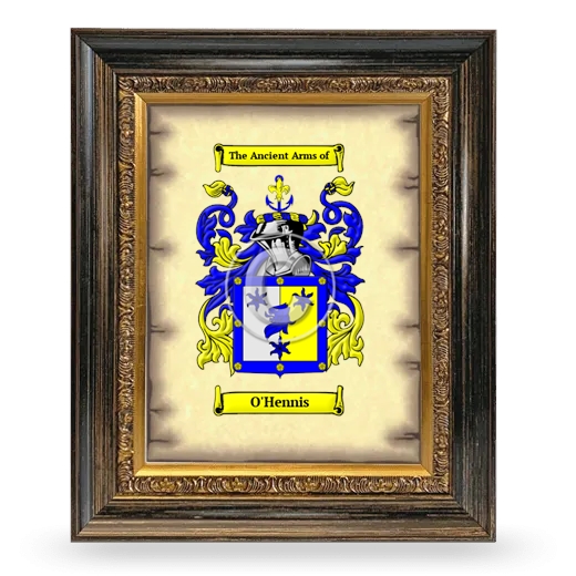 O'Hennis Coat of Arms Framed - Heirloom