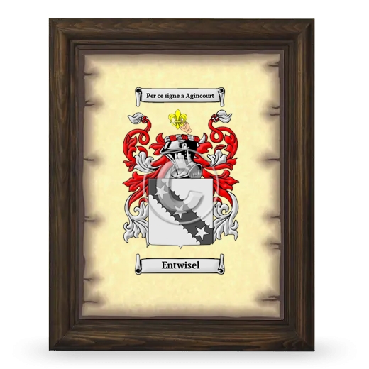 Entwisel Coat of Arms Framed - Brown