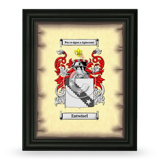 Entwisel Coat of Arms Framed - Black