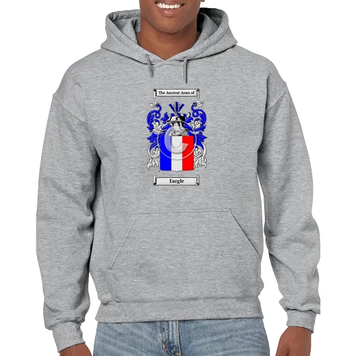 Eargle Grey Unisex Coat of Arms Hooded Sweatshirt