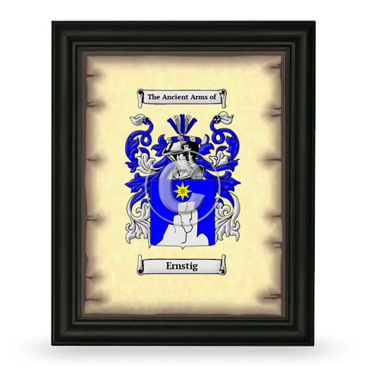 Ernstig Coat of Arms Framed - Black