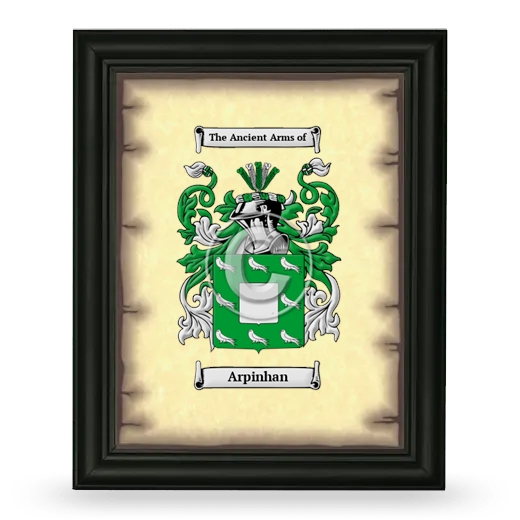 Arpinhan Coat of Arms Framed - Black