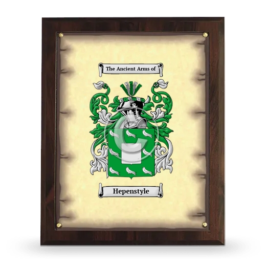 Hepenstyle Coat of Arms Plaque