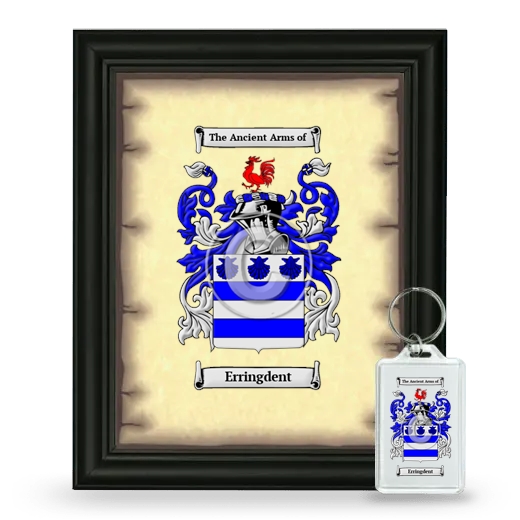 Erringdent Framed Coat of Arms and Keychain - Black