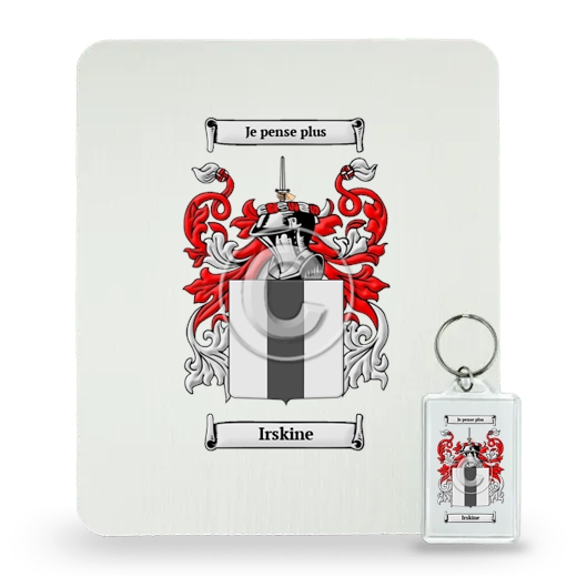 Irskine Mouse Pad and Keychain Combo Package