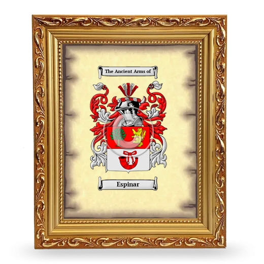 Espinar Coat of Arms Framed - Gold