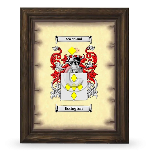 Essington Coat of Arms Framed - Brown