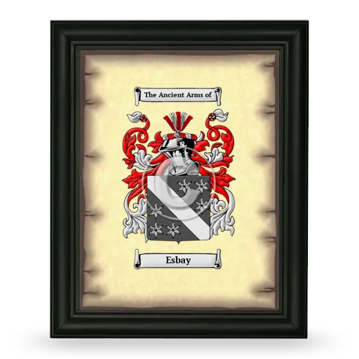 Esbay Coat of Arms Framed - Black