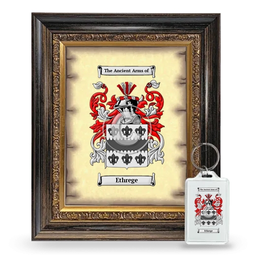 Ethrege Framed Coat of Arms and Keychain - Heirloom