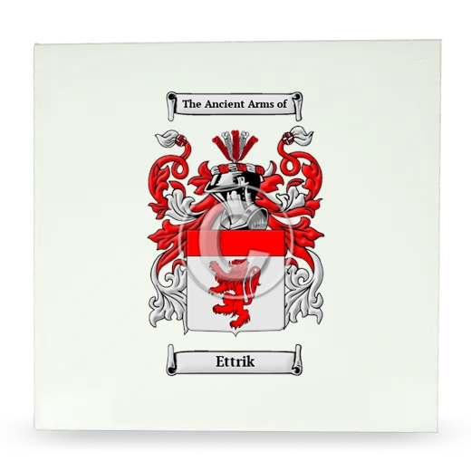 Ettrik Large Ceramic Tile with Coat of Arms