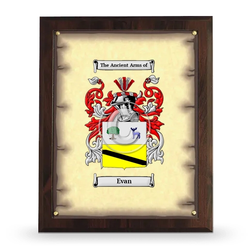 Evan Coat of Arms Plaque