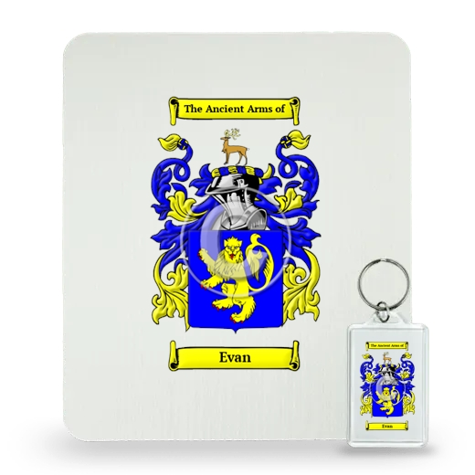 Evan Mouse Pad and Keychain Combo Package