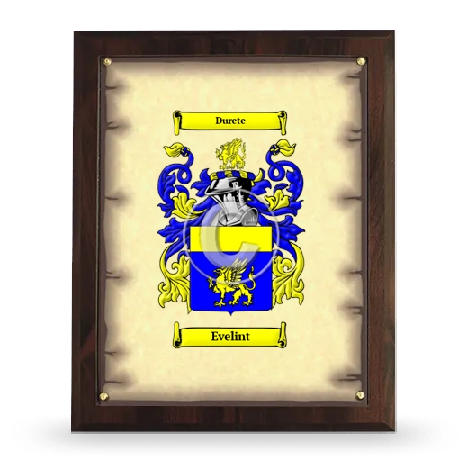 Evelint Coat of Arms Plaque