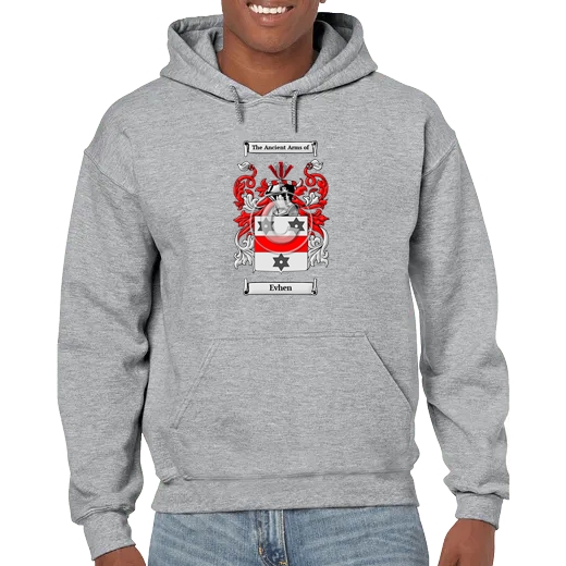 Evhen Grey Unisex Coat of Arms Hooded Sweatshirt