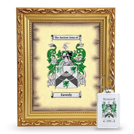 Eaverly Framed Coat of Arms and Keychain - Gold