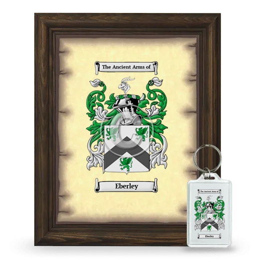 Eberley Framed Coat of Arms and Keychain - Brown