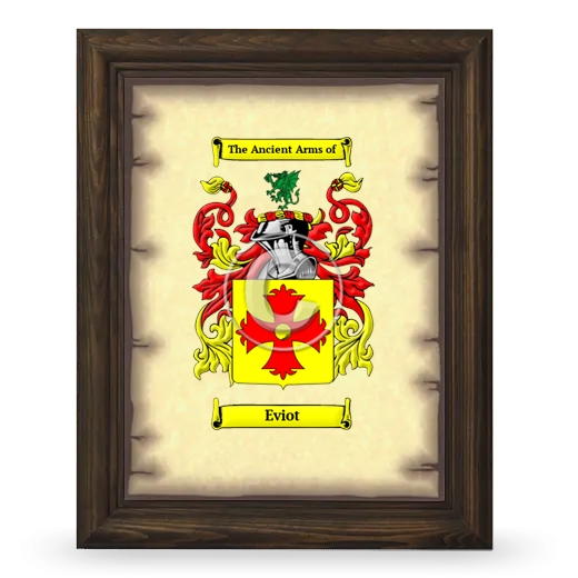 Eviot Coat of Arms Framed - Brown