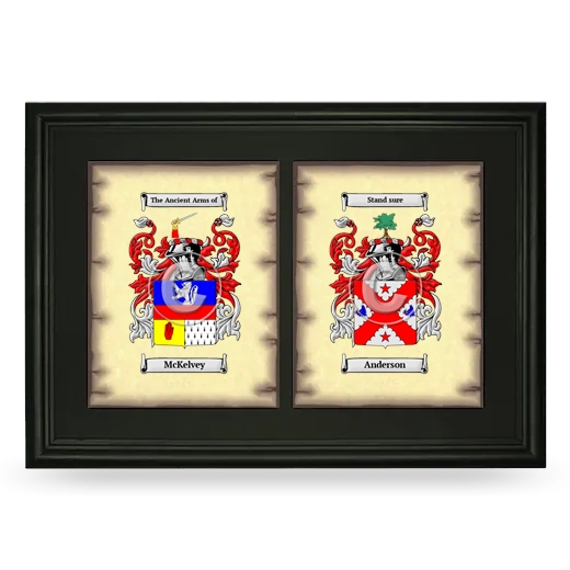 Double Coat of Arms Framed - Black