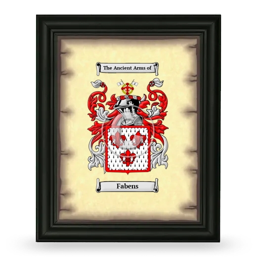 Fabens Coat of Arms Framed - Black