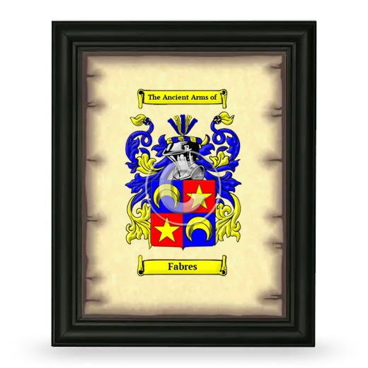 Fabres Coat of Arms Framed - Black