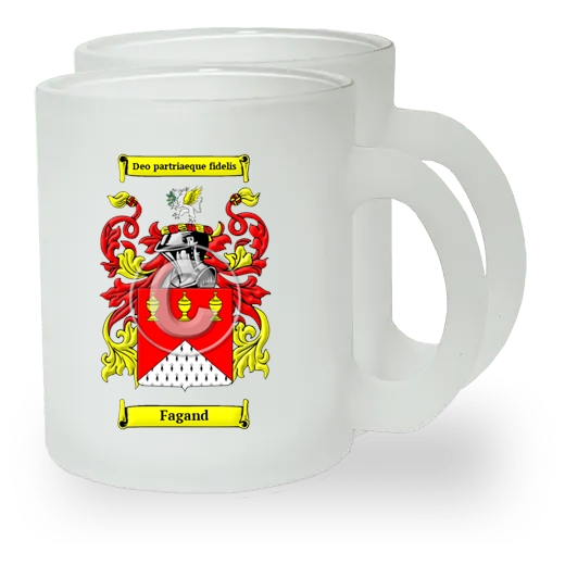 Fagand Pair of Frosted Glass Mugs