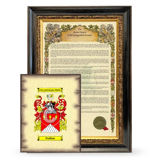 Feahen Framed History and Coat of Arms Print - Heirloom