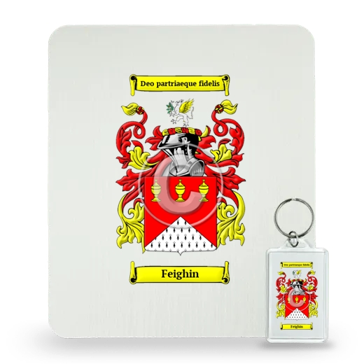 Feighin Mouse Pad and Keychain Combo Package