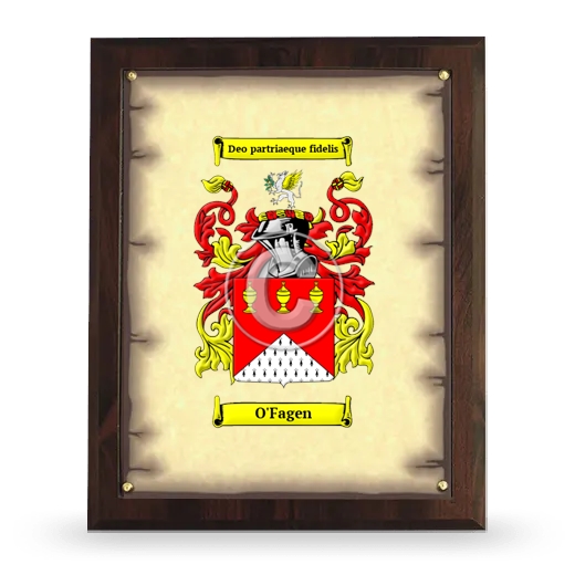 O'Fagen Coat of Arms Plaque