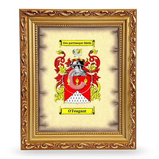 O'Feagant Coat of Arms Framed - Gold