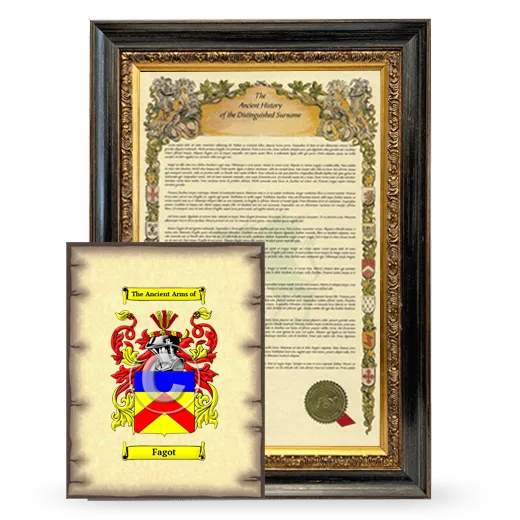Fagot Framed History and Coat of Arms Print - Heirloom