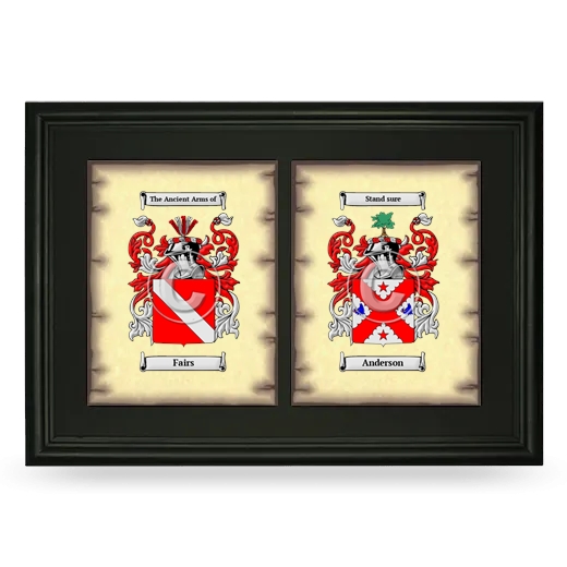 Double Coat of Arms Framed - Black