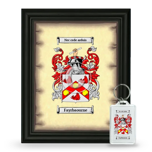 Fayrbaourne Framed Coat of Arms and Keychain - Black