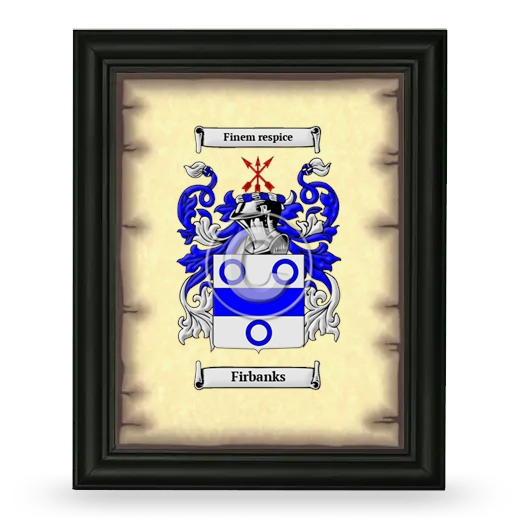 Firbanks Coat of Arms Framed - Black