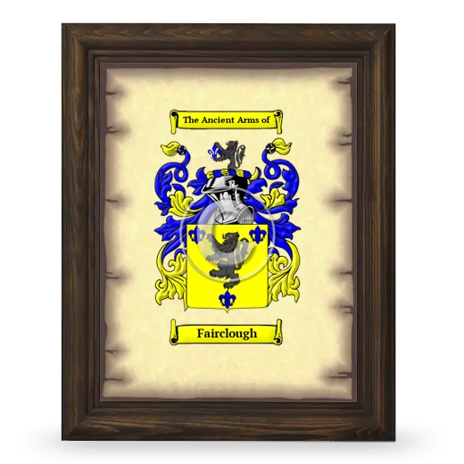 Fairclough Coat of Arms Framed - Brown