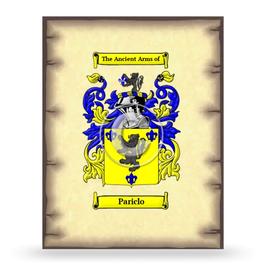 Pariclo Coat of Arms Print