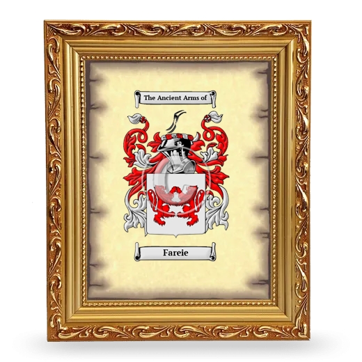 Fareie Coat of Arms Framed - Gold
