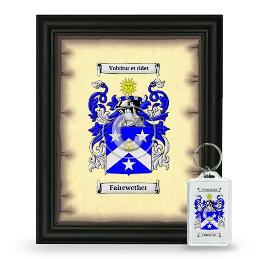Fairewether Framed Coat of Arms and Keychain - Black