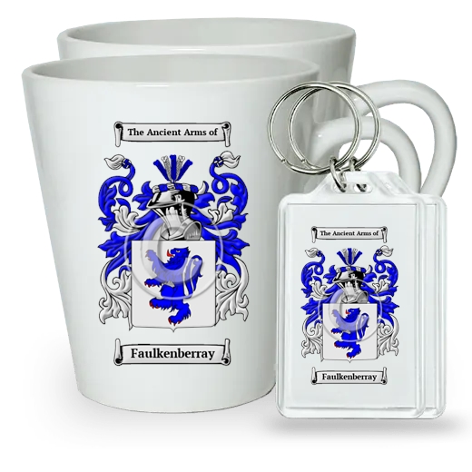 Faulkenberray Pair of Latte Mugs and Pair of Keychains