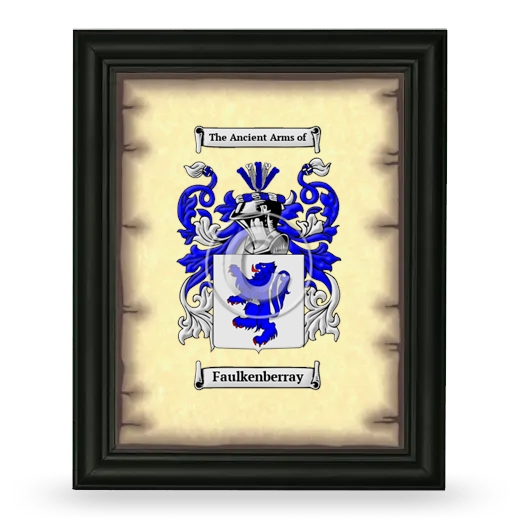 Faulkenberray Coat of Arms Framed - Black