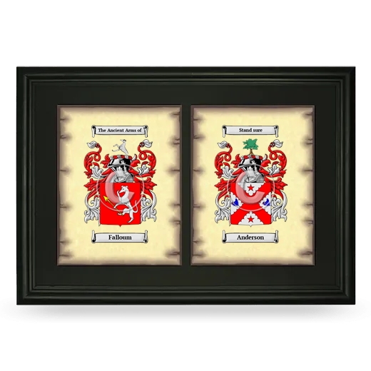 Double Coat of Arms Framed - Black