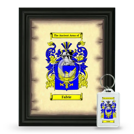 Falvie Framed Coat of Arms and Keychain - Black