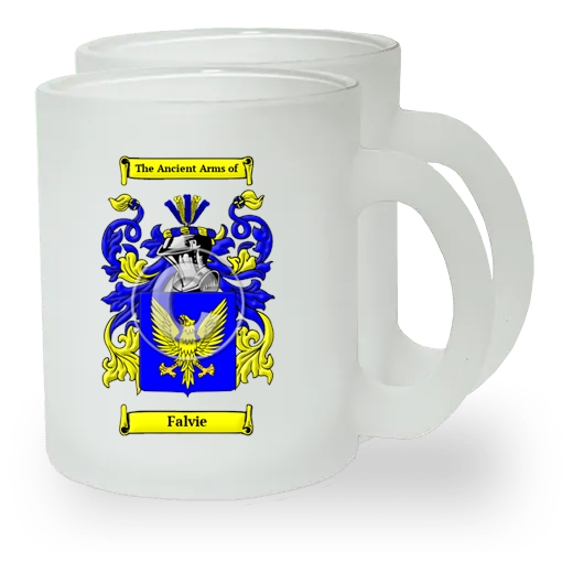 Falvie Pair of Frosted Glass Mugs